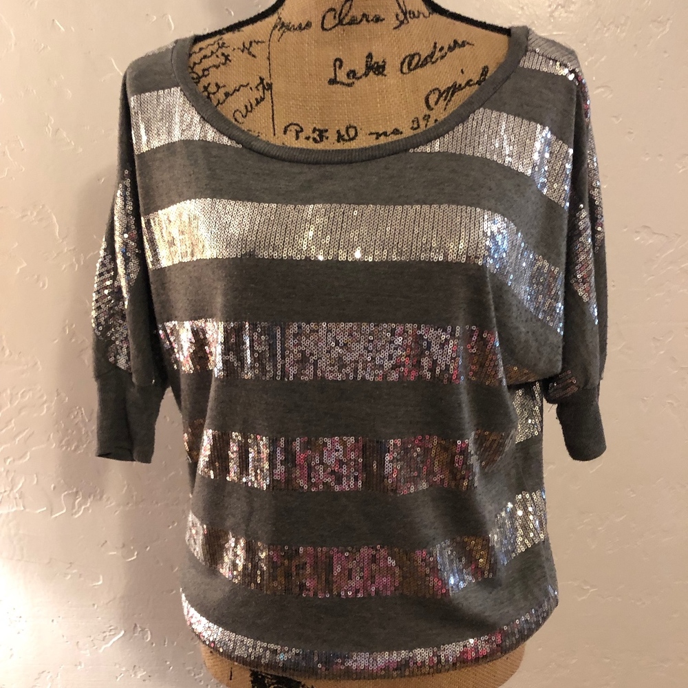 Lovestruck sequin blouse, size medium